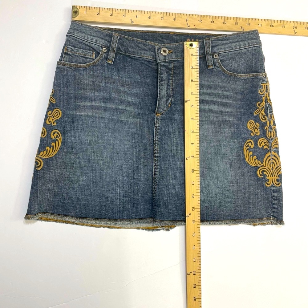 Allen B.  Women's Denim Skirt- Embroidered - Mini